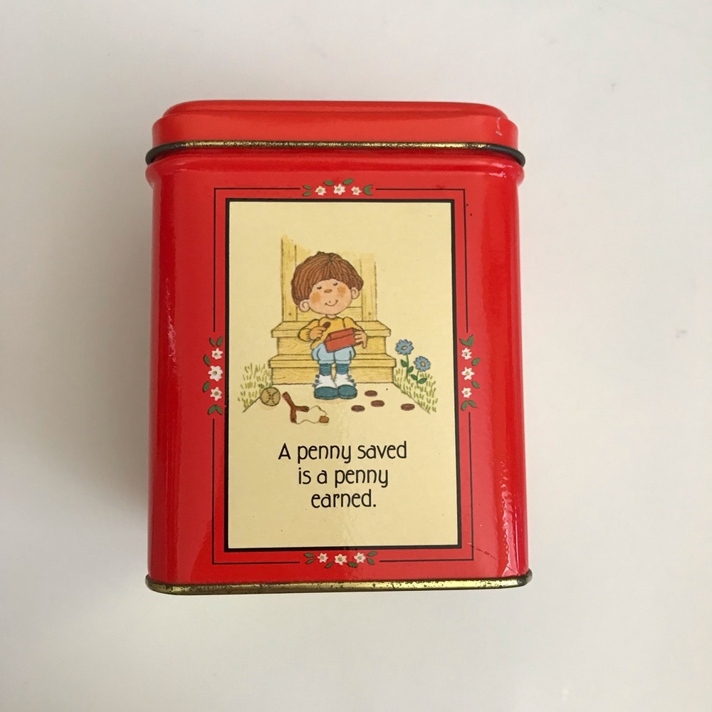 Vintage Hallmark tin coin bank/ piggy bank - Picture 1 of 7